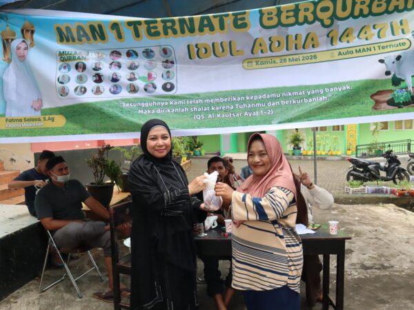Perkuat Nilai Kepedulian, MAN 1 Ternate Gelar Penyembelihan Hewan Kurban