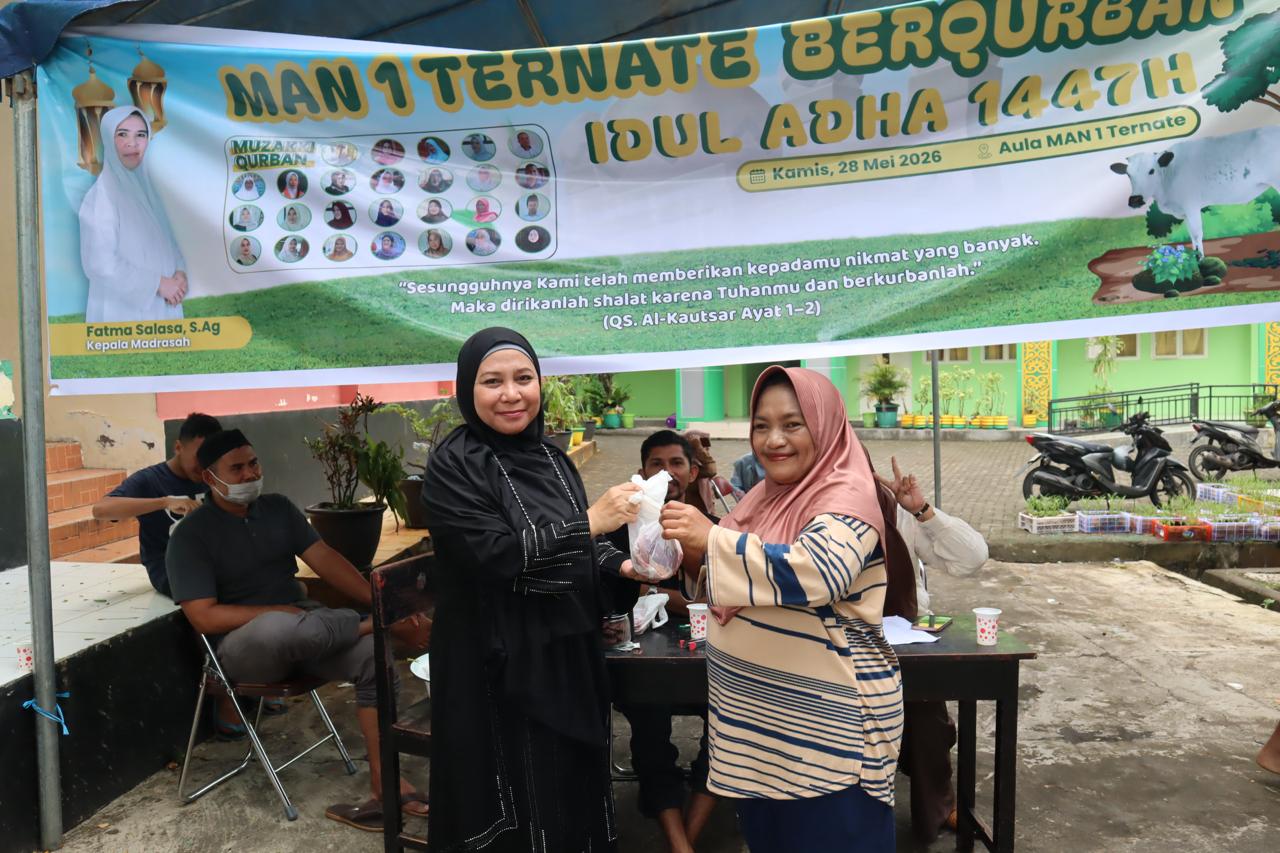 Perkuat Nilai Kepedulian, MAN 1 Ternate Gelar Penyembelihan Hewan Kurban