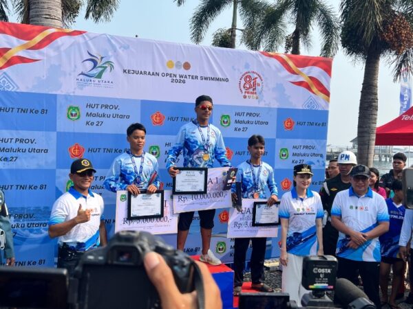 Siswa MAN 1 Ternate, Anang Prawira Torehkan Juara II Kejuaraan Open Water Swimming Series II